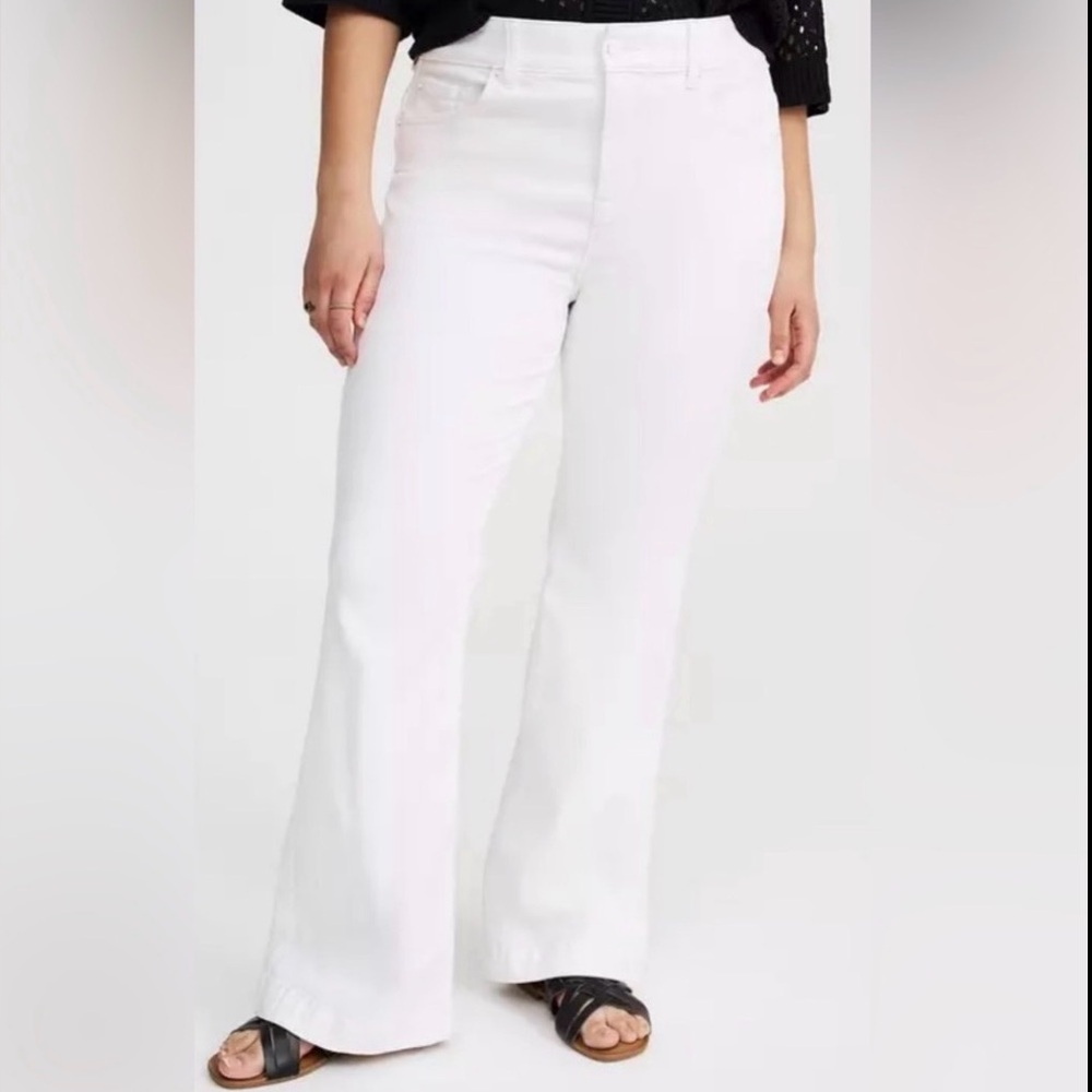 Torrid Women's Crisp White Flare Jeans